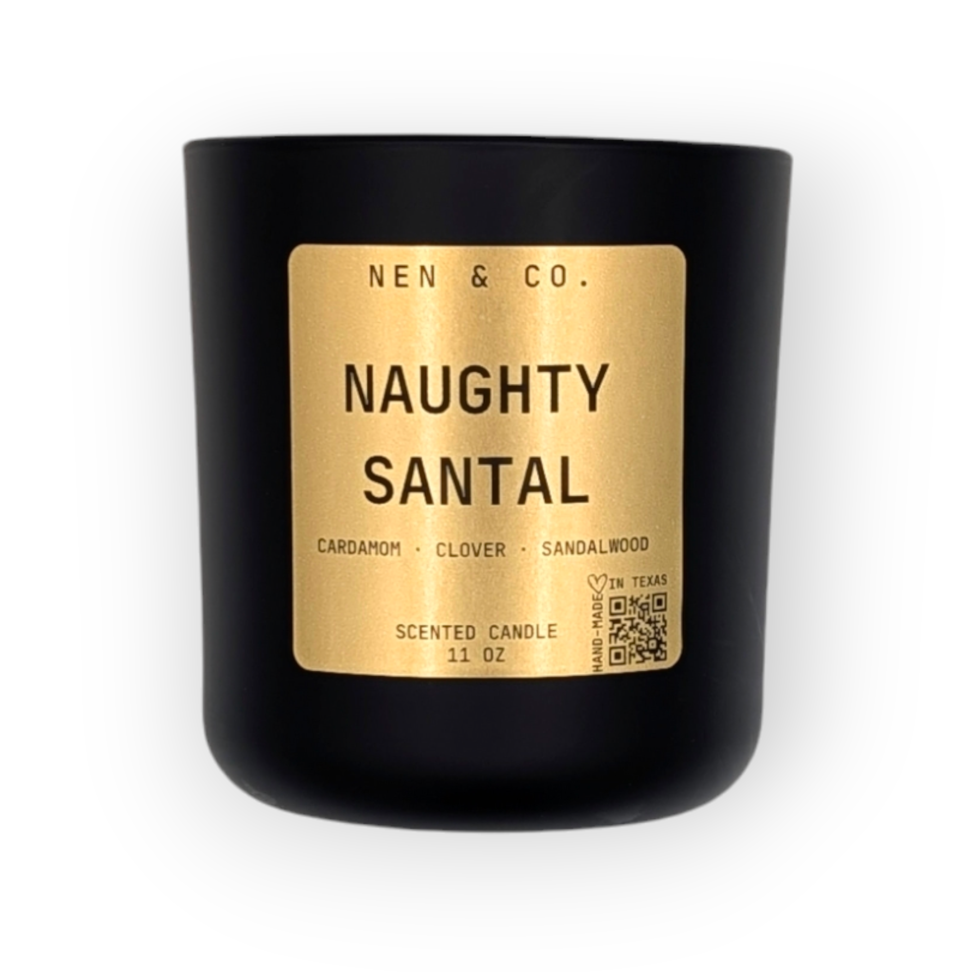 Naughty Santal Scented 2 Wick Luxury Candle 12 OZ.